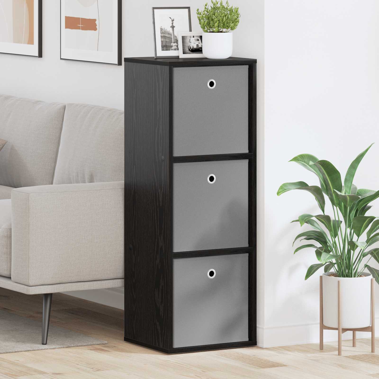 Kreveta s ladicama Crni hrast 35 x 32 x 99,5 cm