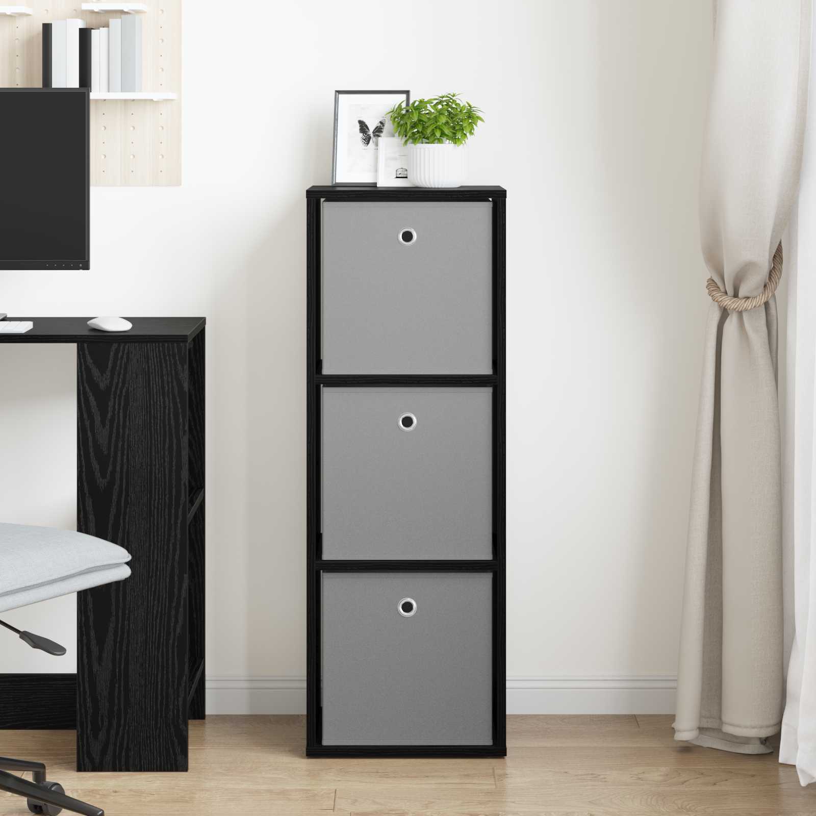 Kreveta s ladicama Crni hrast 35 x 32 x 99,5 cm