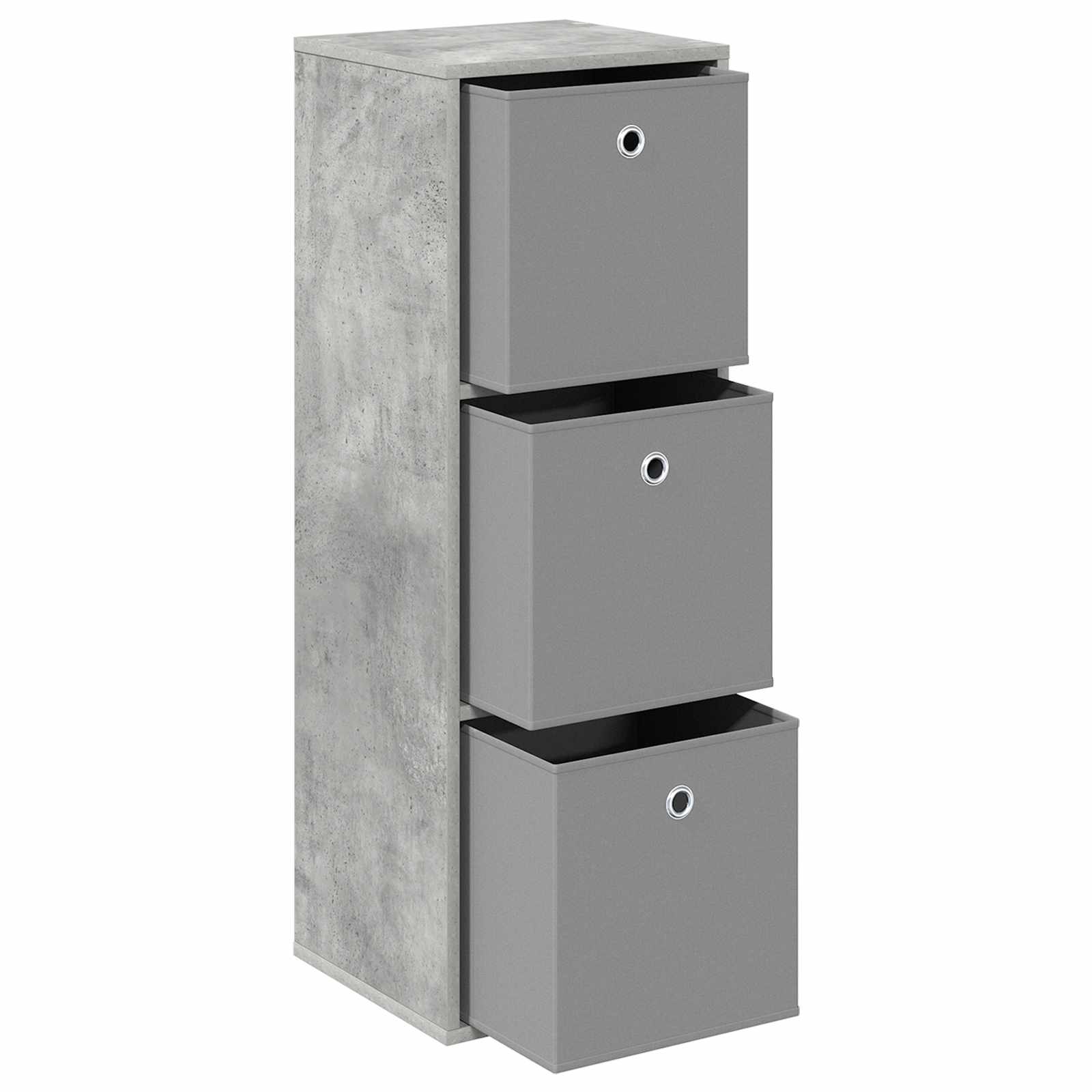 Kreveta s ladicama Betonski sivi 35 x 32 x 99,5 cm