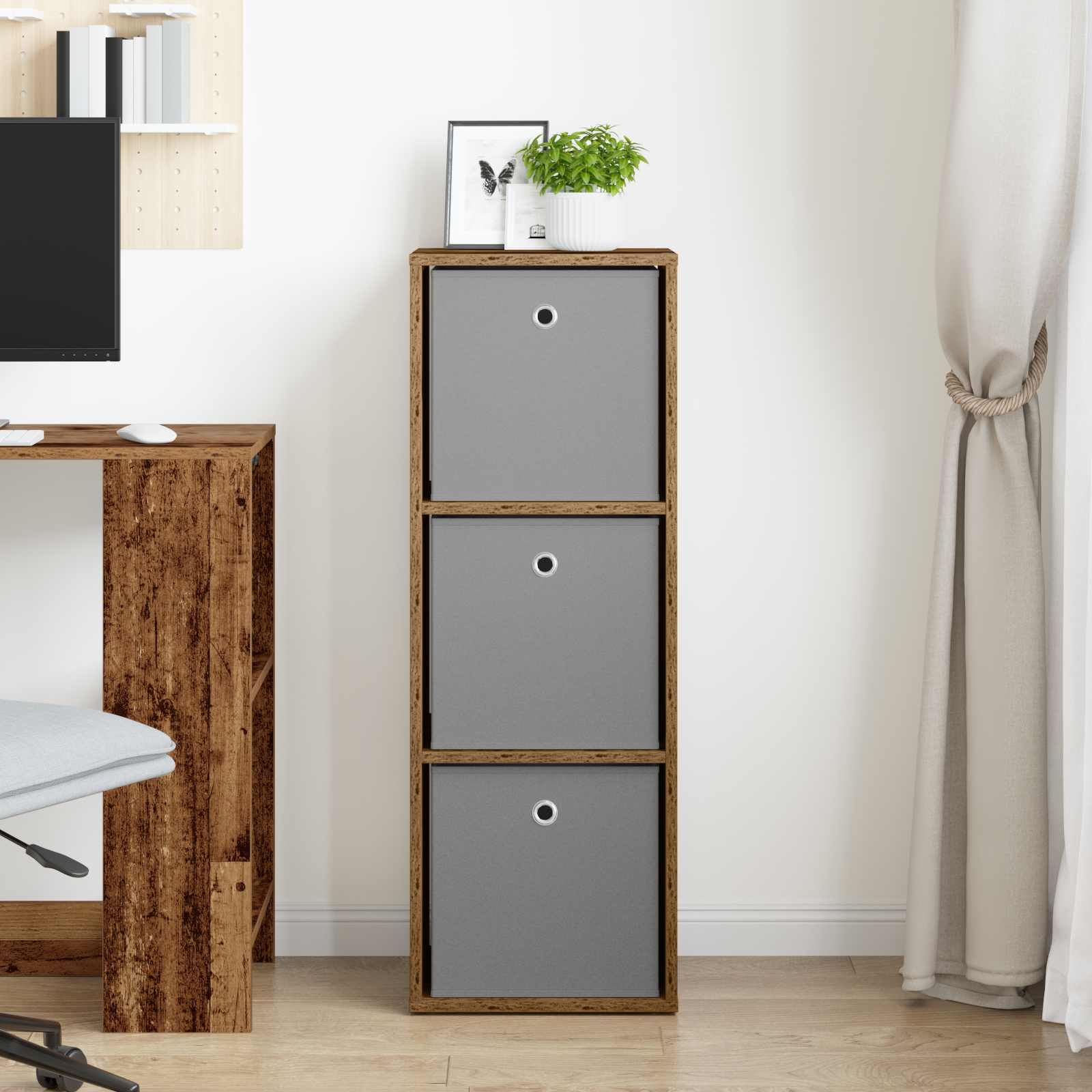 Kreveta s ladicama Staro drvo 35 x 32 x 99,5 cm