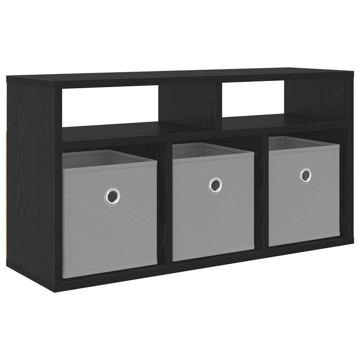 Nizak ormarić s ladicama Crni hrast 72 x 22,5 x 38 cm