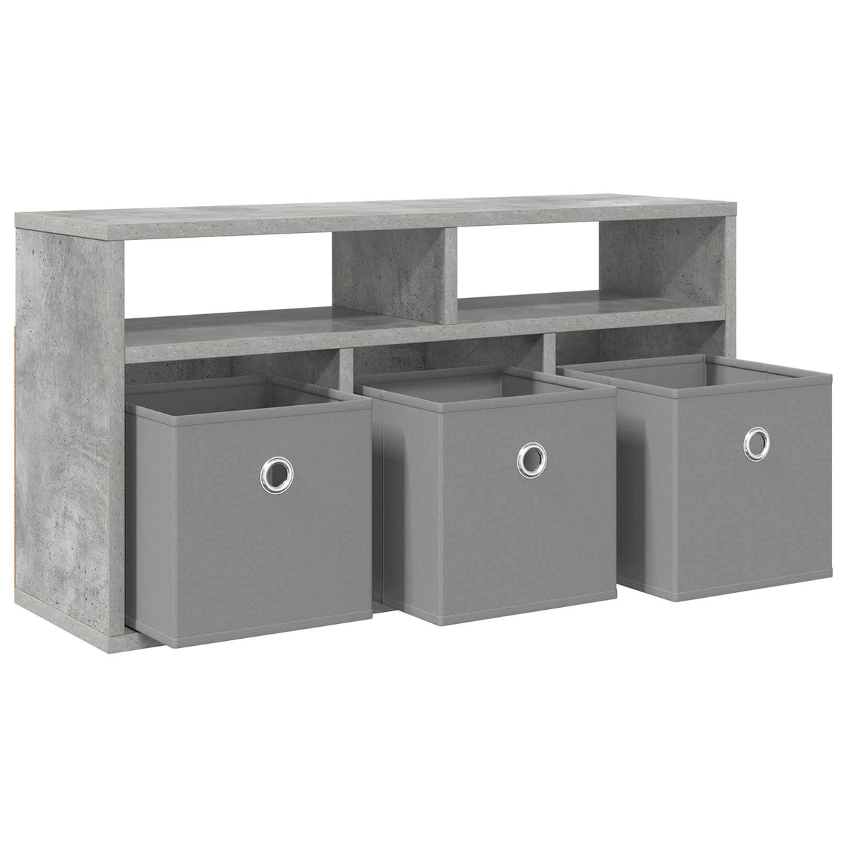 Nizak ormarić s ladicama Betonski sivi 72 x 22,5 x 38 cm