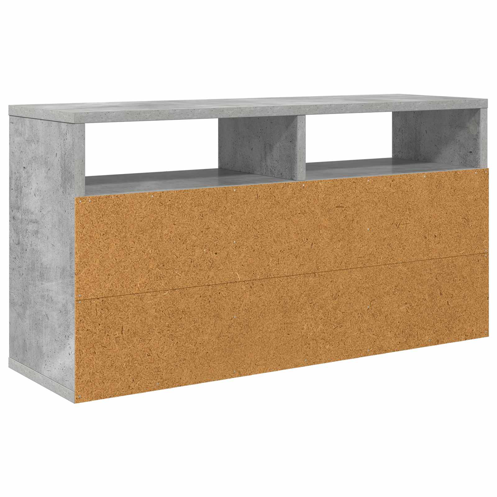 Nizak ormarić s ladicama Betonski sivi 72 x 22,5 x 38 cm