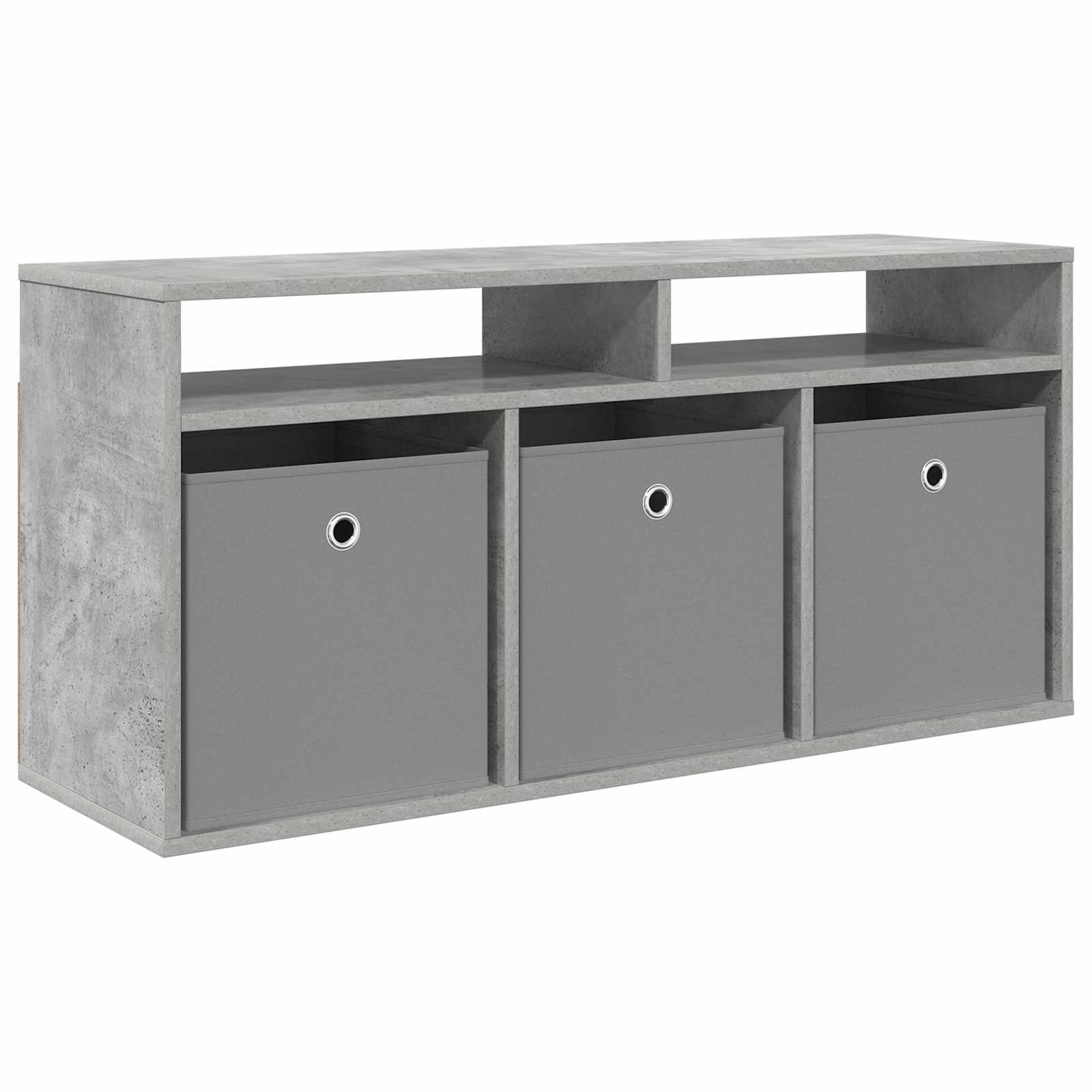 Nizak ormarić s ladicama Betonski sivi 102 x 32 x 48,5 cm