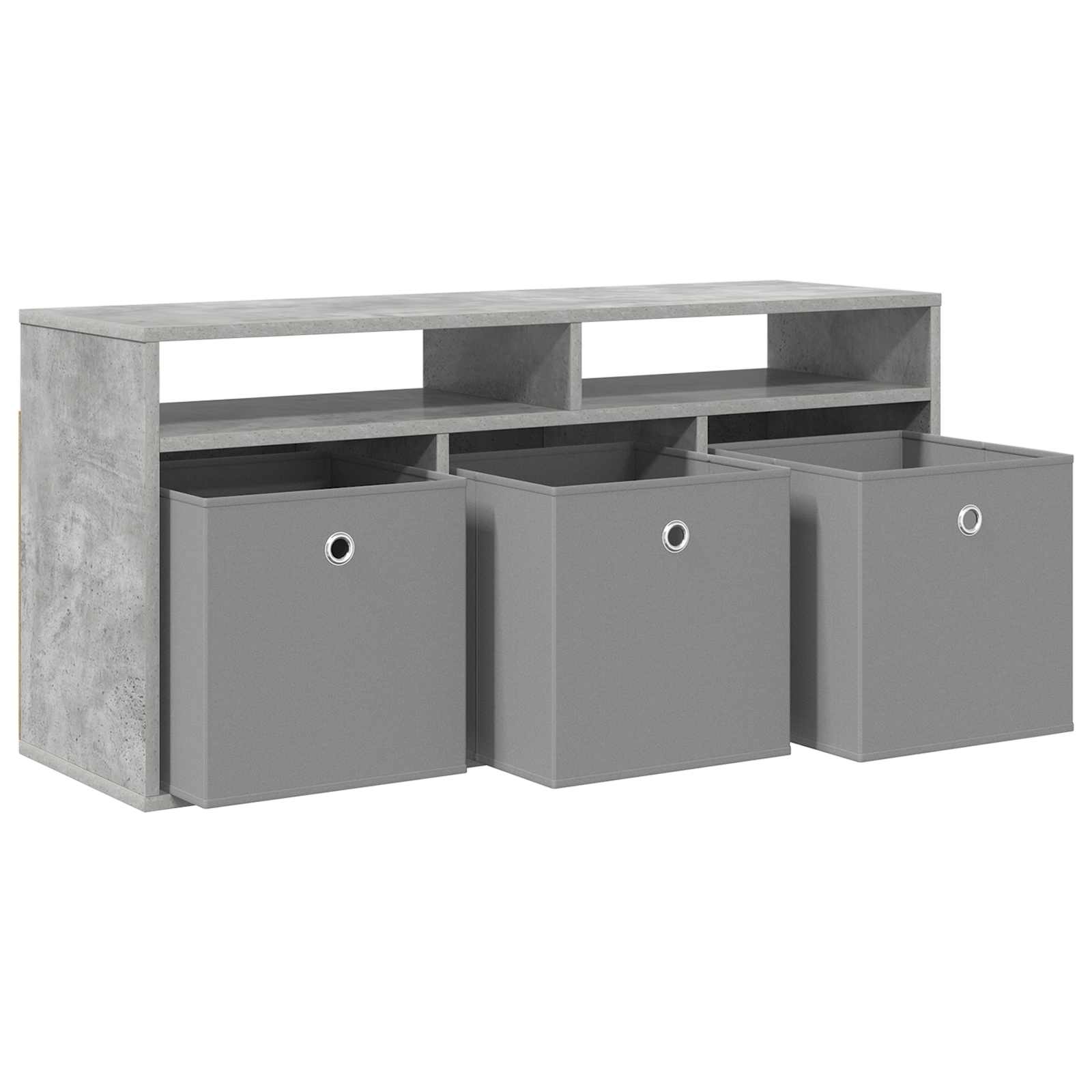 Nizak ormarić s ladicama Betonski sivi 102 x 32 x 48,5 cm
