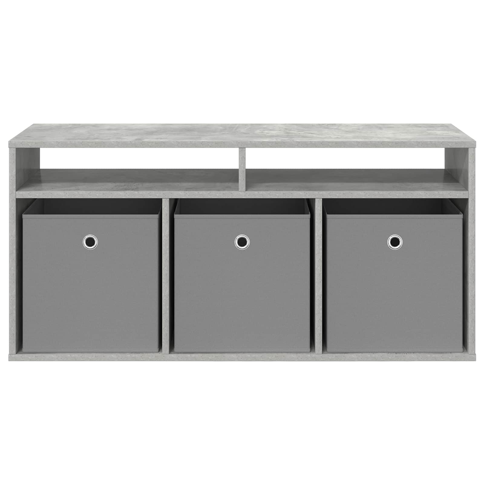 Nizak ormarić s ladicama Betonski sivi 102 x 32 x 48,5 cm