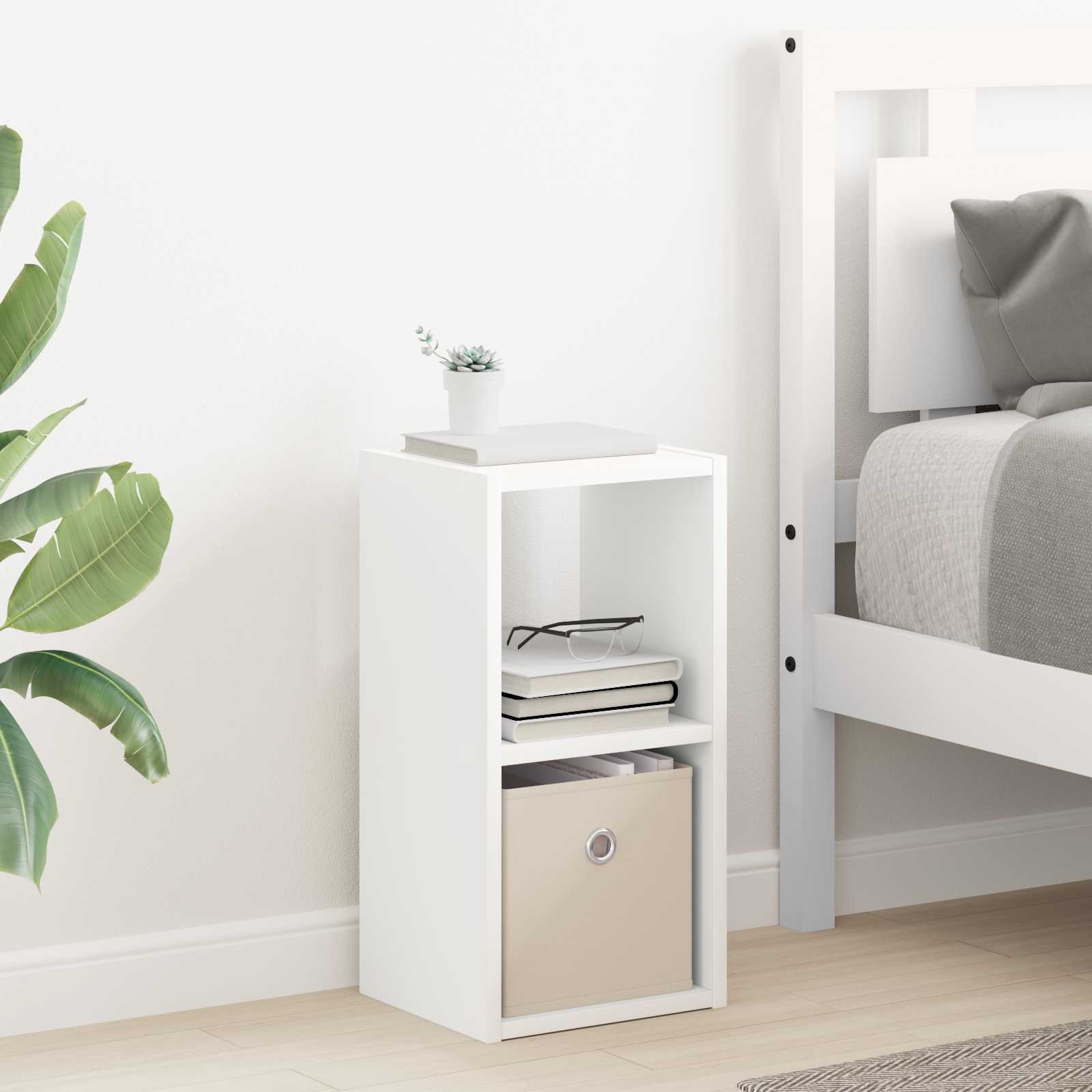 Noćni ormarić s ladicama 2 pcs Bijelo 25,5 x 22 x 49,5 cm