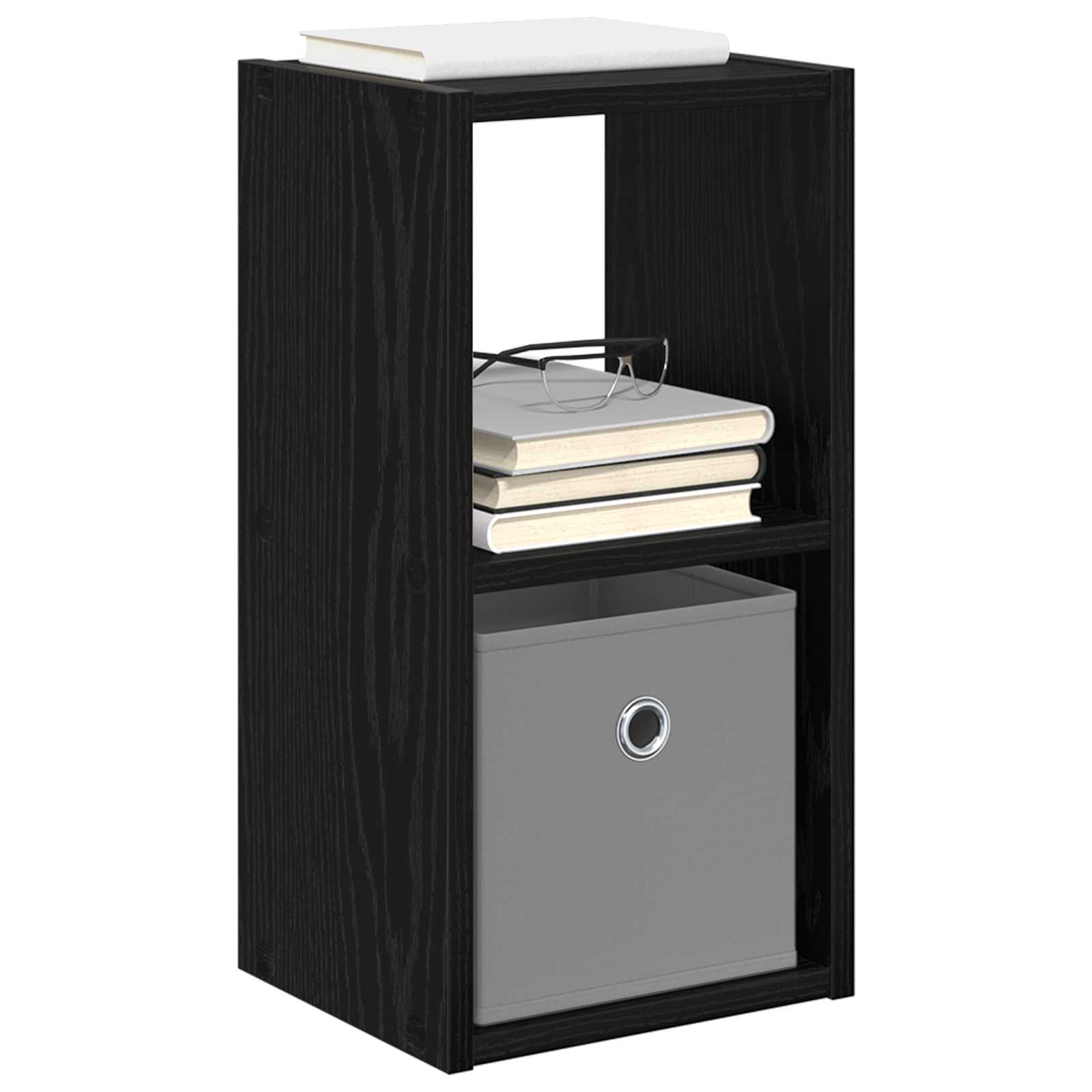Noćni ormarić s ladicama 2 pcs Crni hrast 25,5 x 22 x 49,5 cm