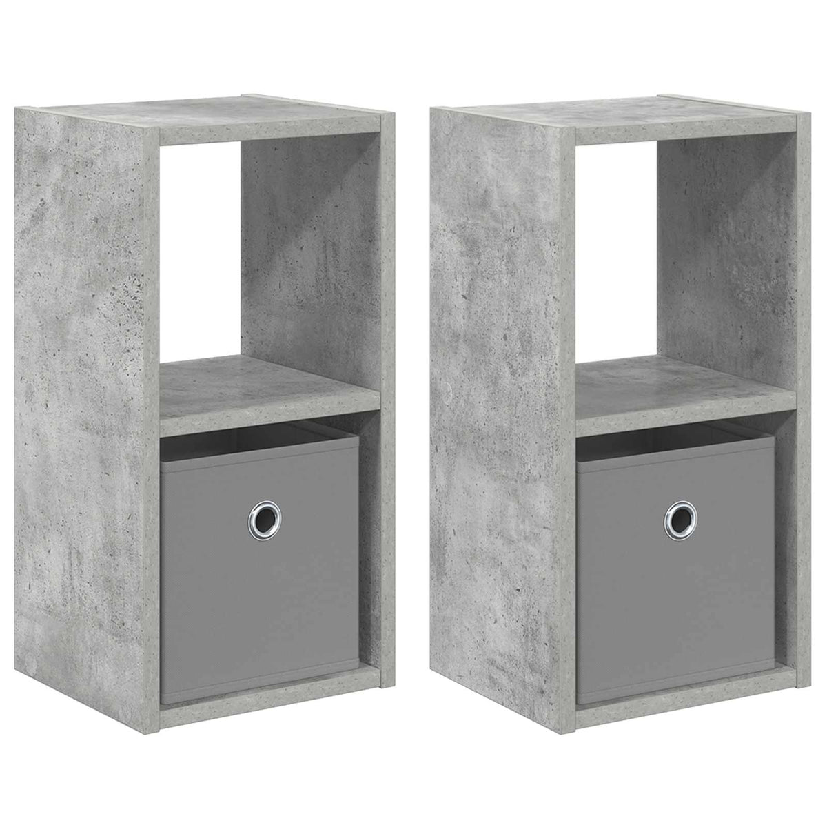 Noćni ormarić 2 pcs Betonski sivi 25,5 x 22 x 49,5 cm