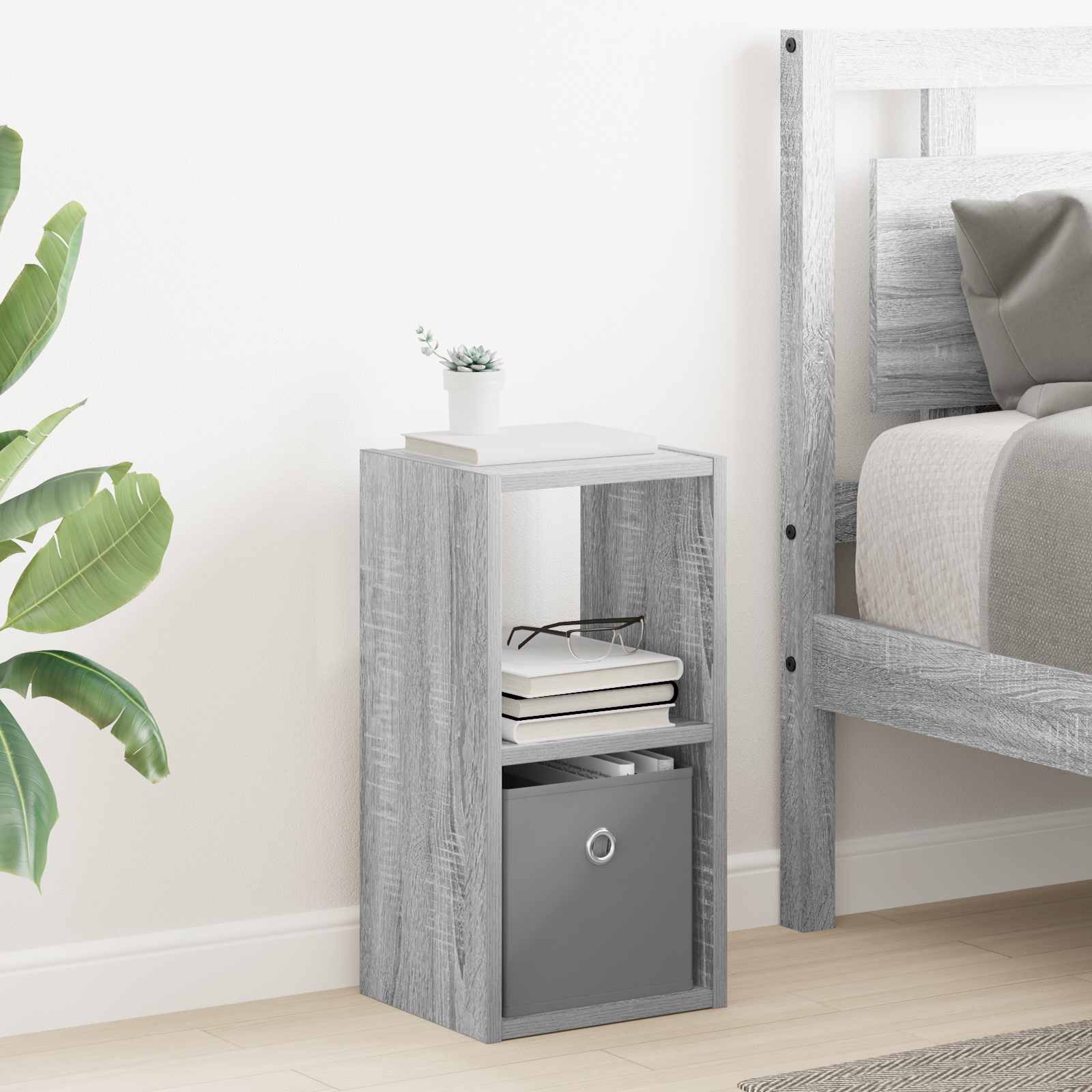 Noćni ormarić s ladicama 2 pcs Siva Sonoma 25,5 x 22 x 49,5 cm