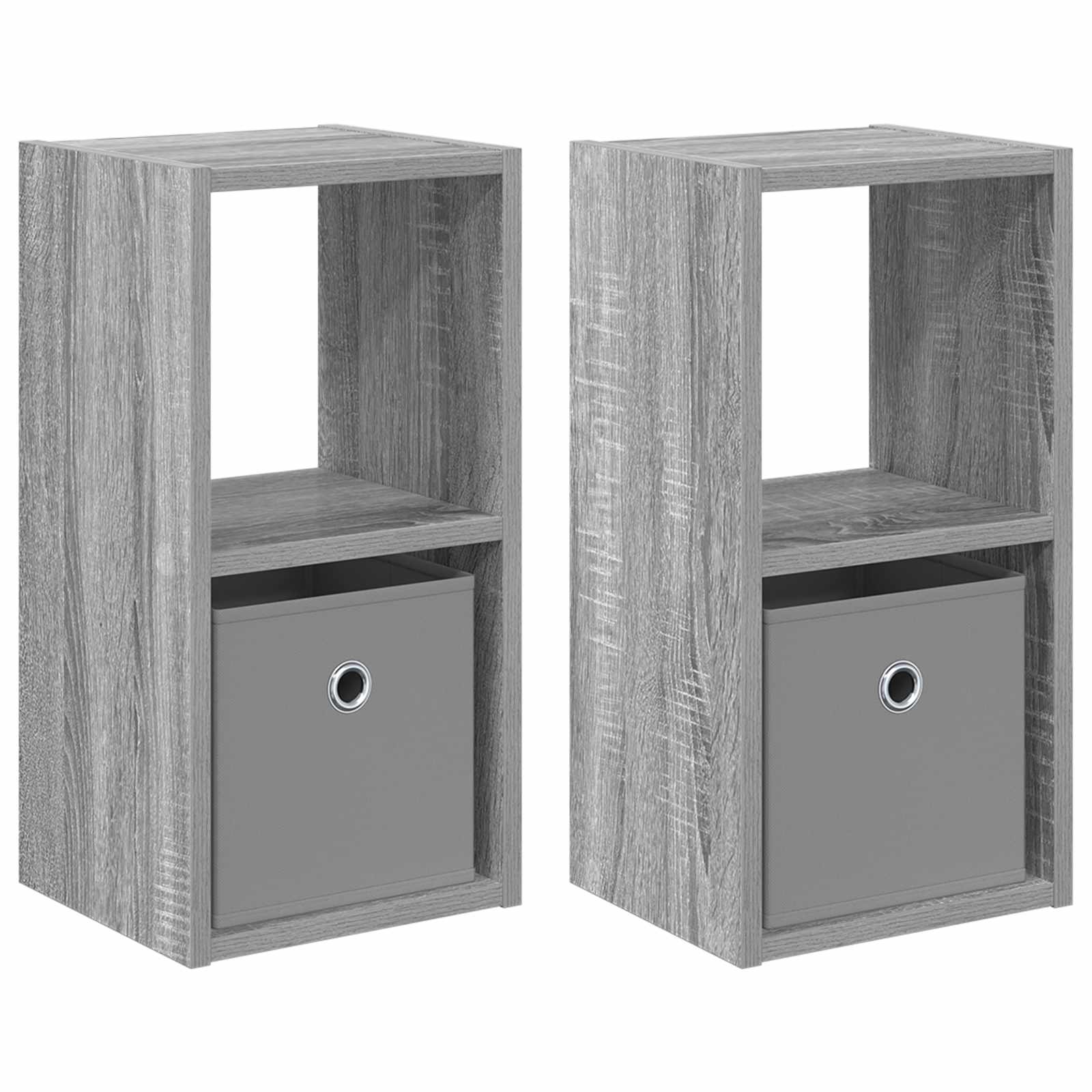 Noćni ormarić s ladicama 2 pcs Siva Sonoma 25,5 x 22 x 49,5 cm
