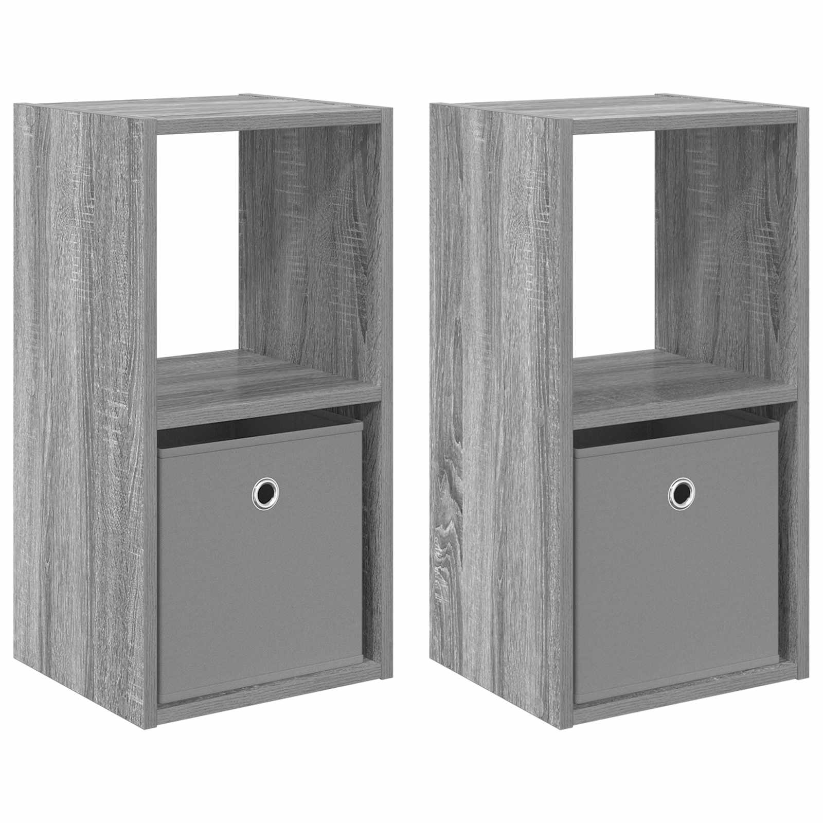 Noćni ormarić s ladicama 2 pcs Siva Sonoma 30,5 x 27 x 59,5 cm