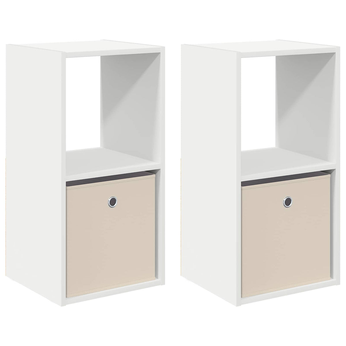Noćni ormarić 2 pcs Bijelo 35 x 32 x 68,5 cm Konstruirano drvo