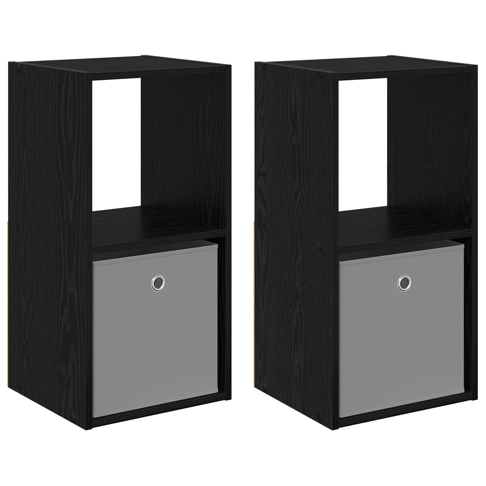Noćni ormarić s ladicama 2 pcs Crni hrast 35 x 32 x 68,5 cm