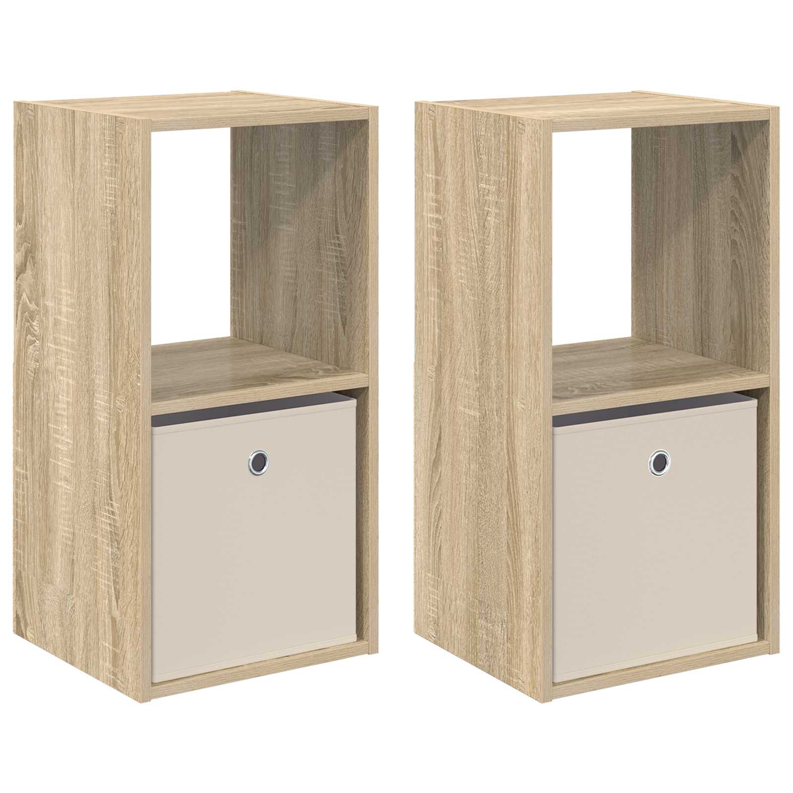 Noćni ormarić s ladicama 2 pcs Sonoma hrast 35 x 32 x 68,5 cm