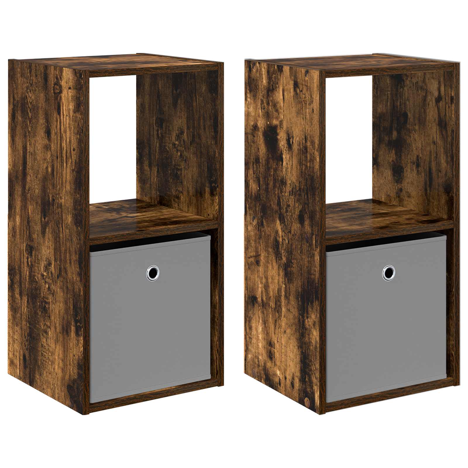 Noćni ormarić s ladicama 2 pcs Dimljeni hrast 35 x 32 x 68,5 cm