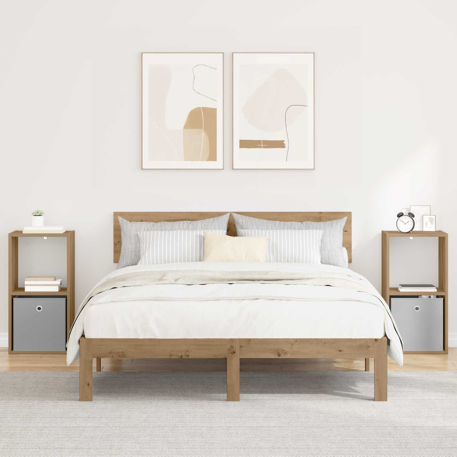 Noćni ormarić 2 pcs Umjetnički hrast 35 x 32 x 68,5 cm