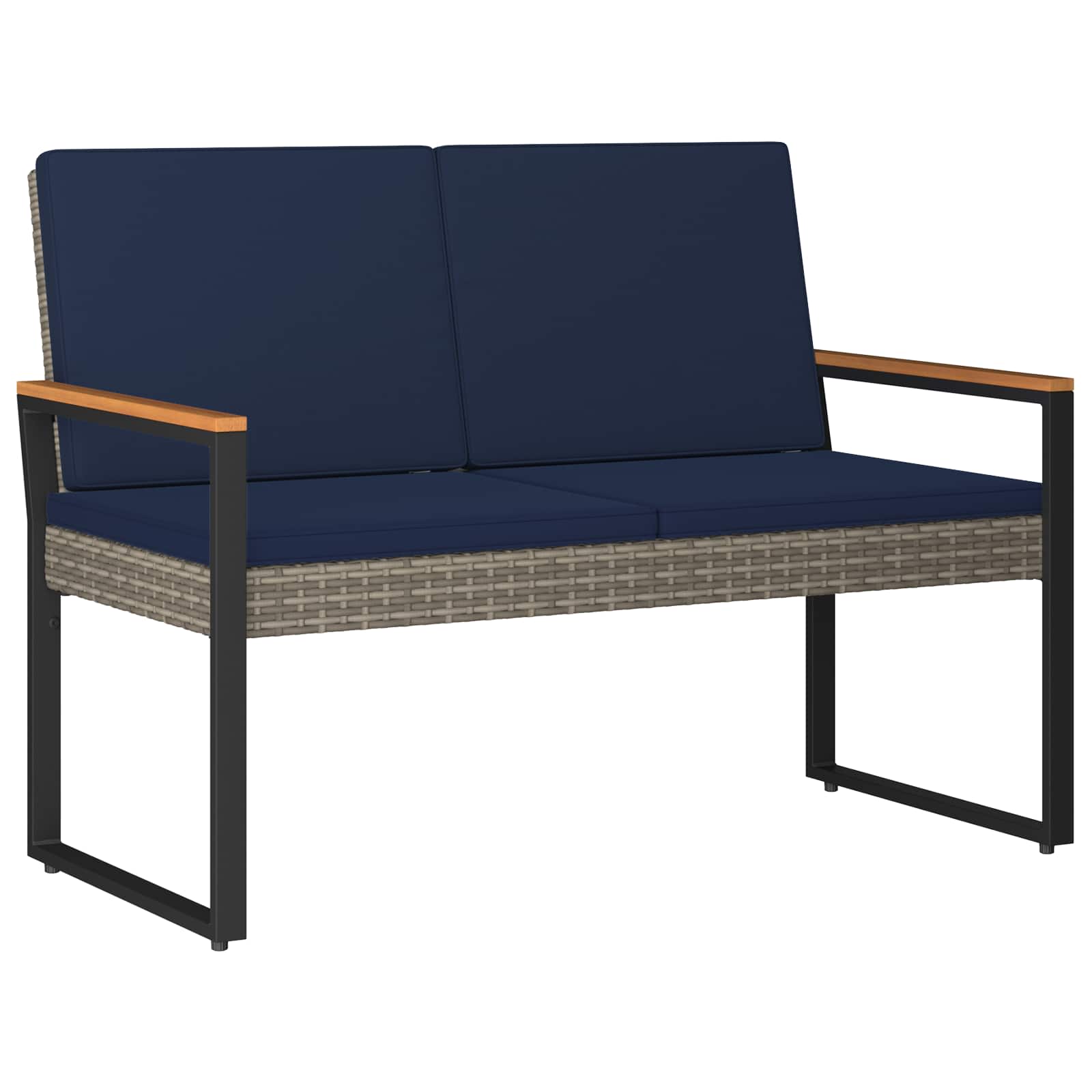Set vanjskog namještaja 4 pcs Siva i tamnoplava poliratan