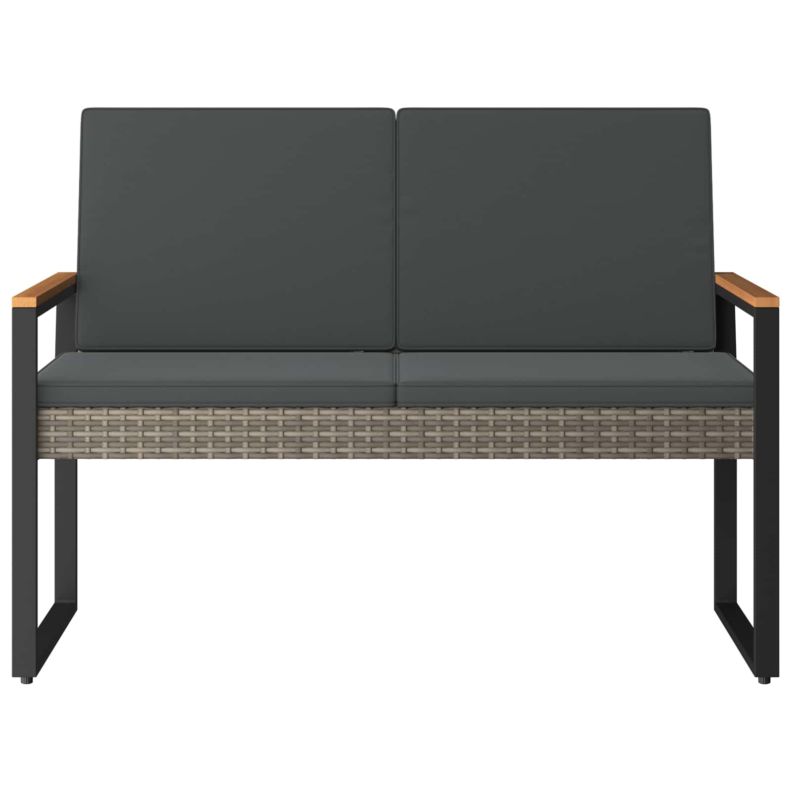 Vanjska klupa Siva i tamno siva 107 x 61 x 80 cm poliratan