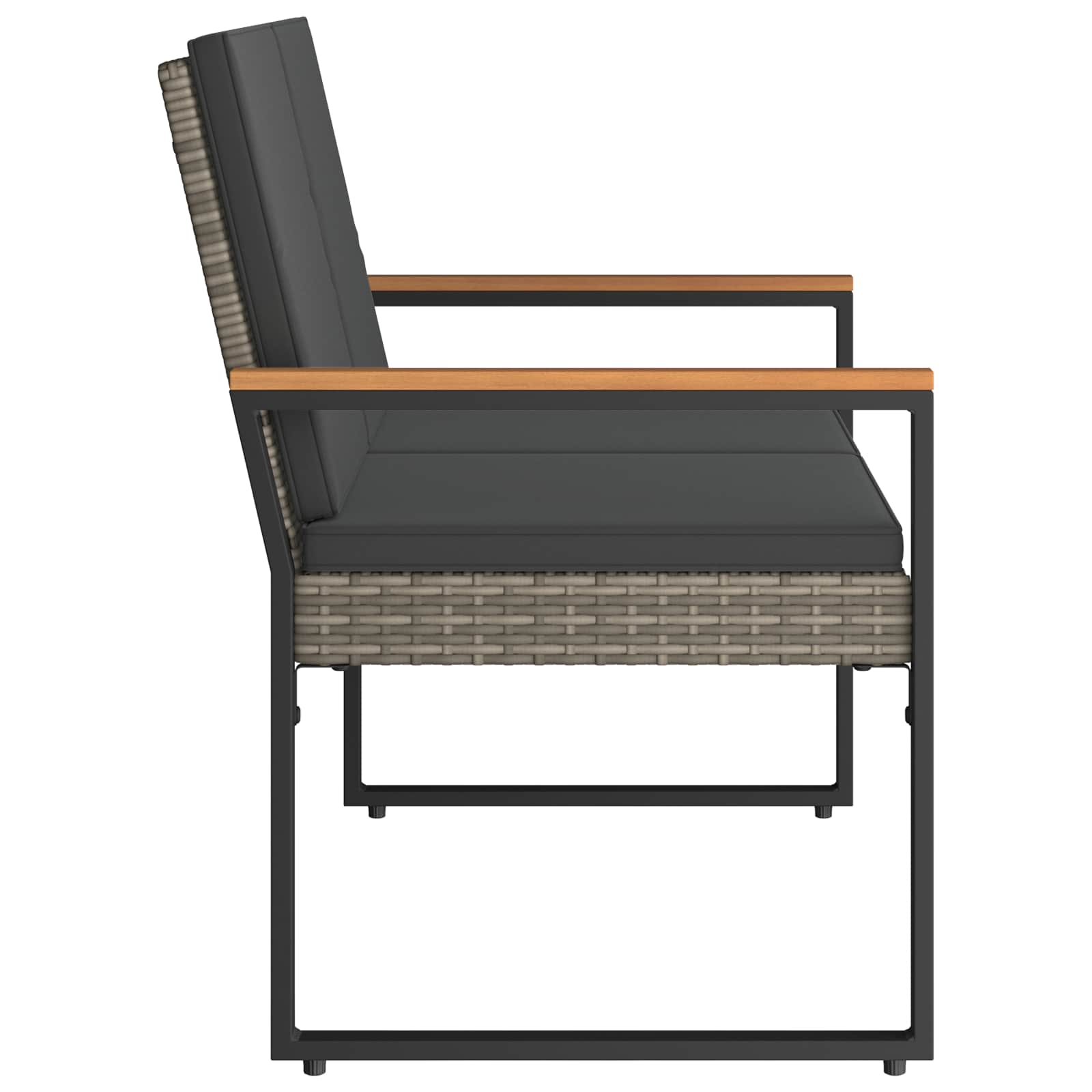 Vanjska klupa Siva i tamno siva 107 x 61 x 80 cm poliratan