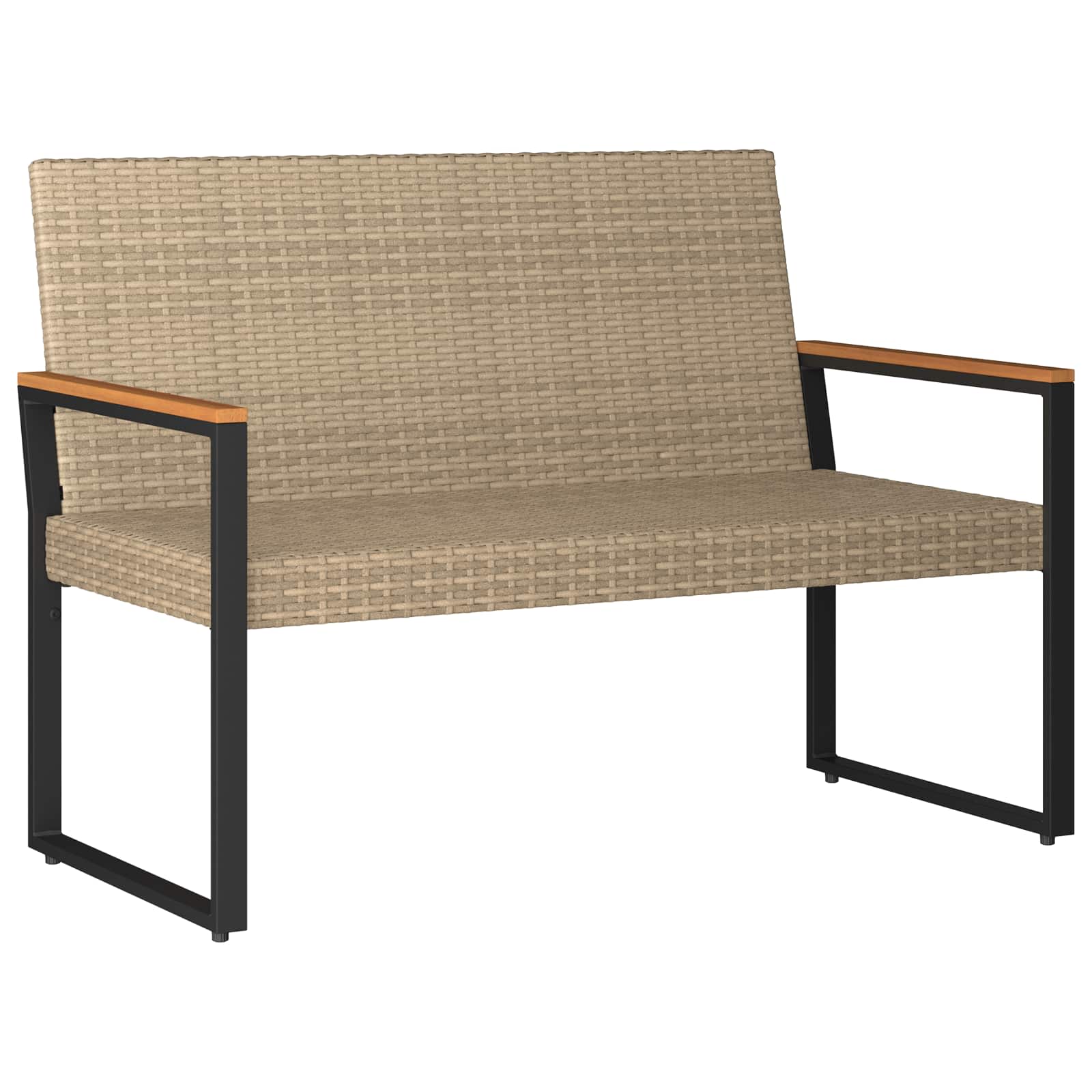 Vanjska klupa Bež i krem bijela 107 x 61 x 80 cm poliratan