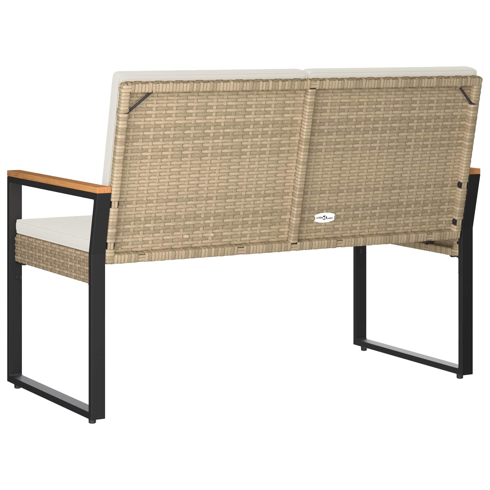 Vanjska klupa Bež i krem bijela 107 x 61 x 80 cm poliratan