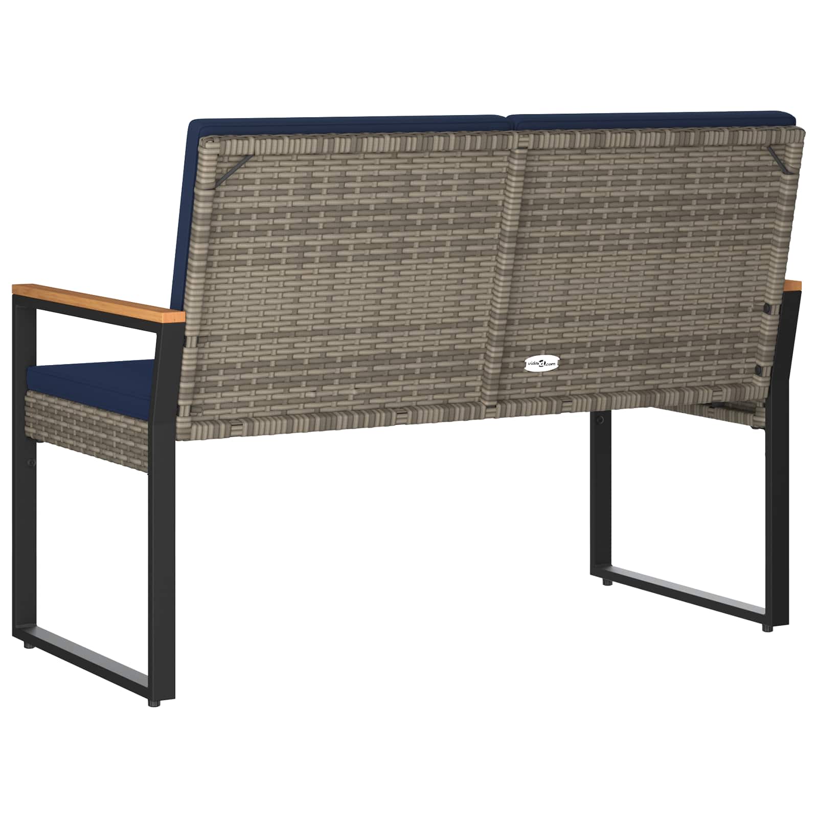 Vanjska klupa Siva i tamnoplava 107 x 61 x 80 cm poliratan