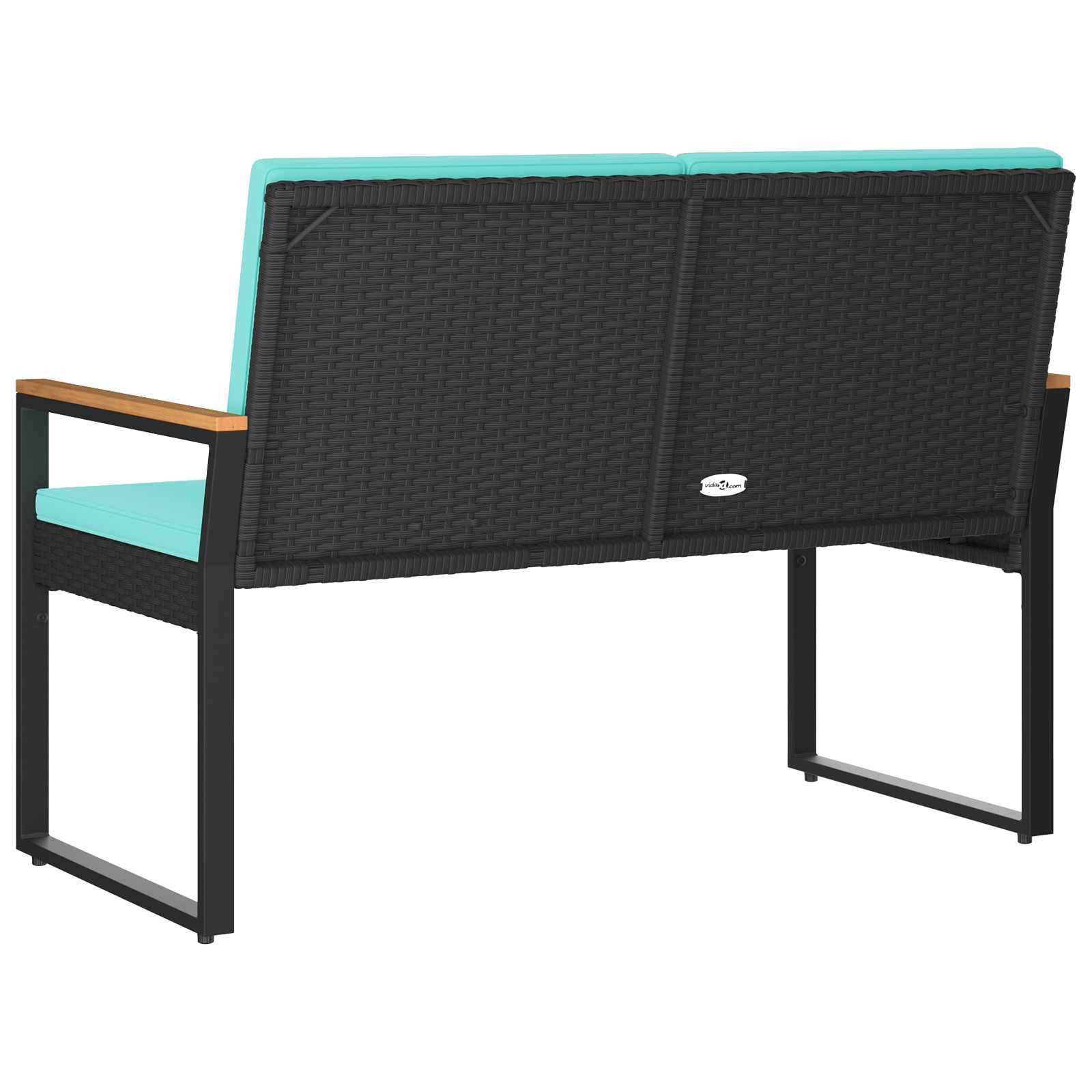 Vanjska klupa Crna i Tirkizna 107 x 61 x 80 cm poliratan