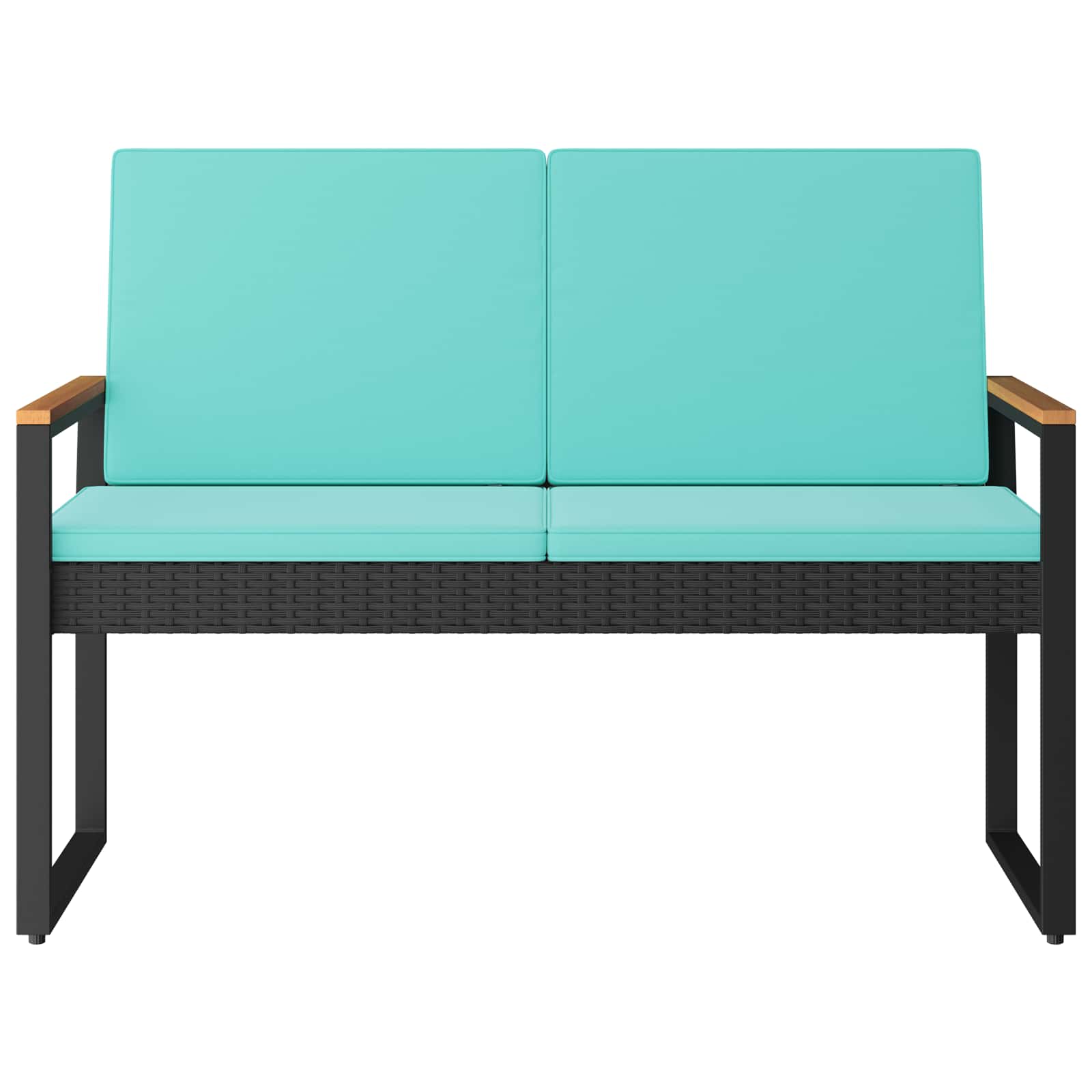 Vanjska klupa Crna i Tirkizna 107 x 61 x 80 cm poliratan
