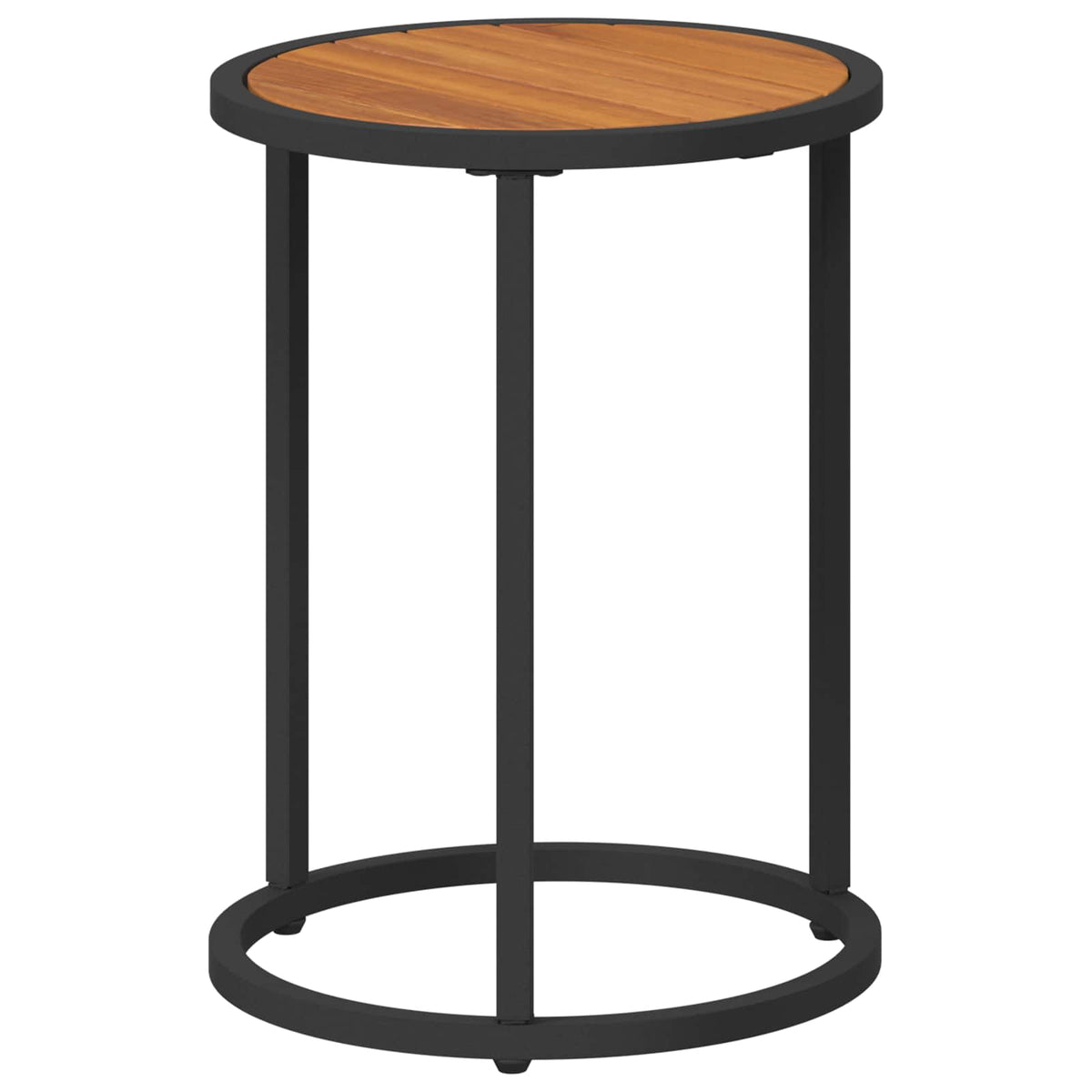 Set stolića za kavu 2 pcs Prirodna i crna 55 x 55 x 45 cm