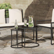 Set stolića za kavu 2 pcs 55 x 55 x 45 cm čelik