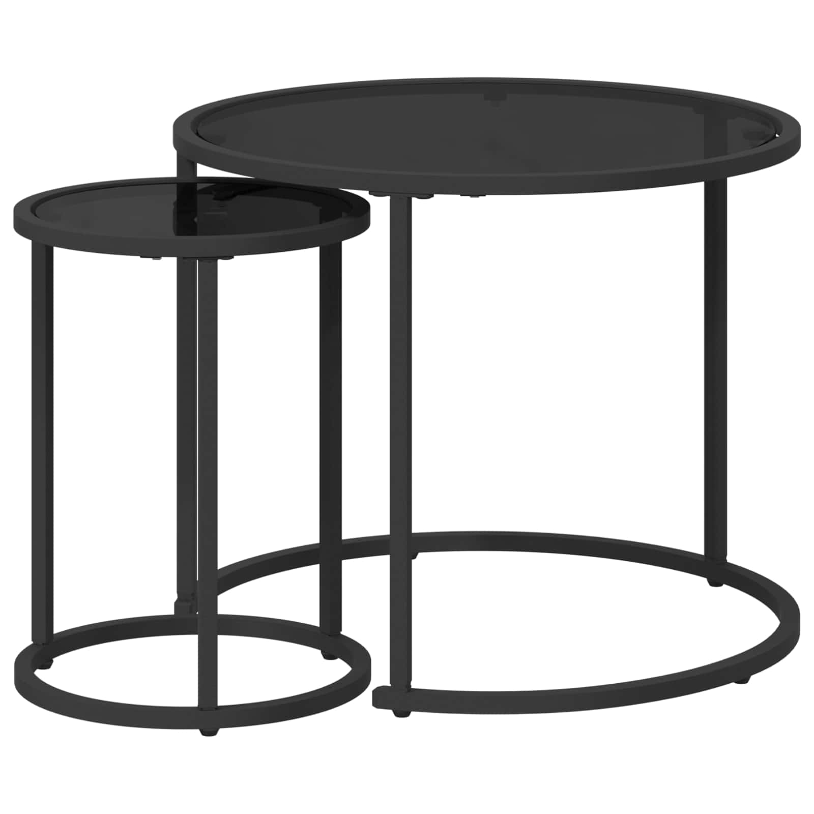 Set stolića za kavu 2 pcs 55 x 55 x 45 cm čelik