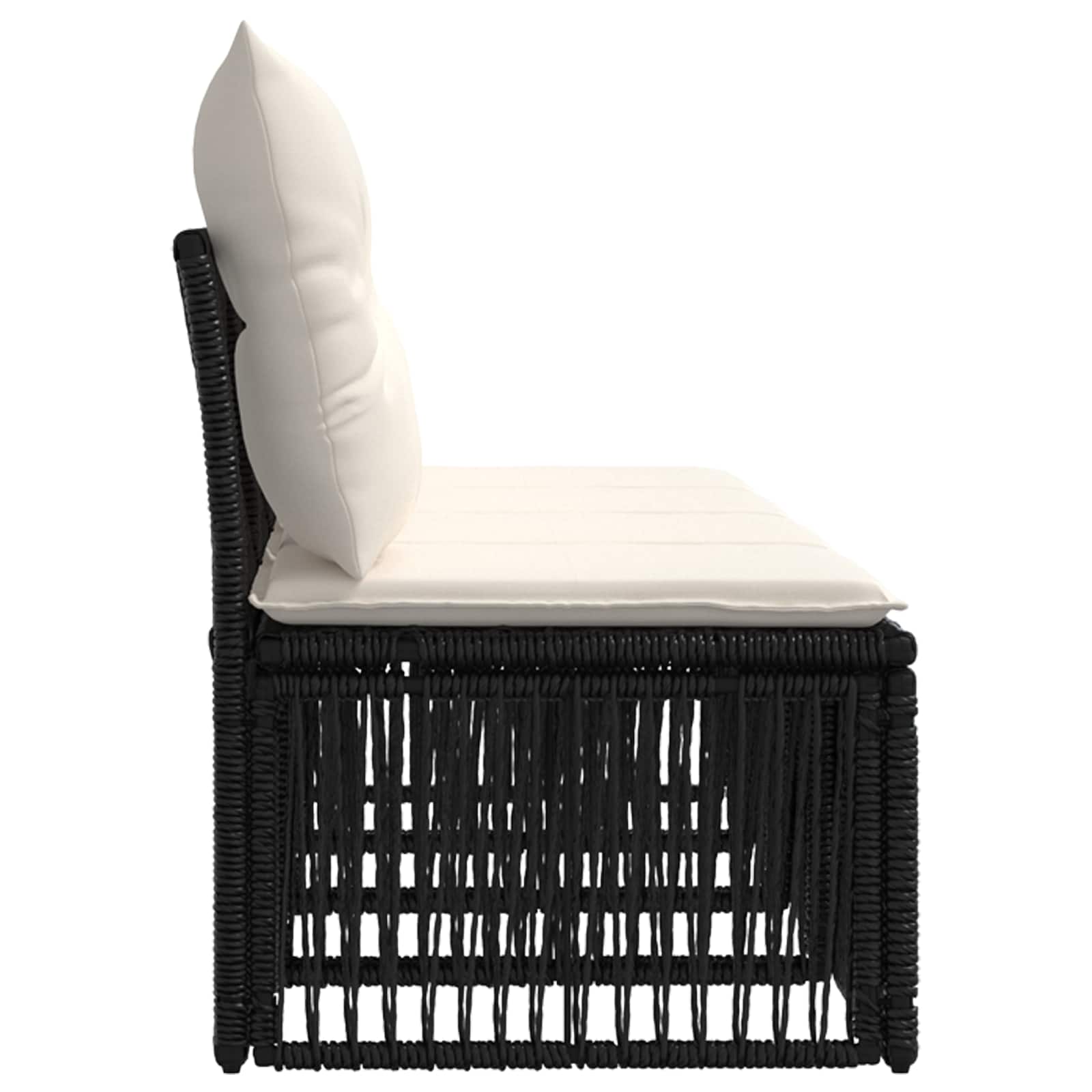 4-sjedala sofa 4 pcs 4-Broj sjedala Crna poliratan