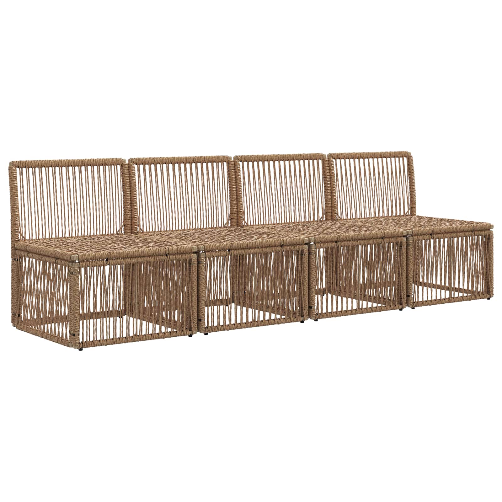 4-sjedala sofa 4 pcs 4-Broj sjedala Bež poliratan