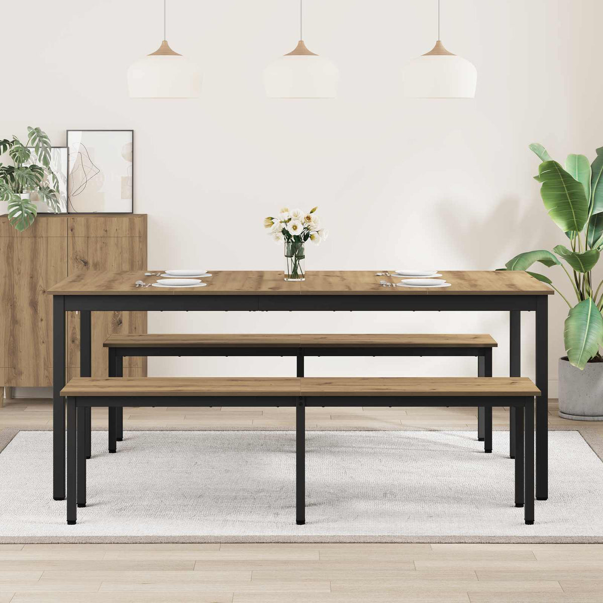 Blagovaonski stolovi 2 pcs 180 x 90 x 75 cm Konstruirano drvo