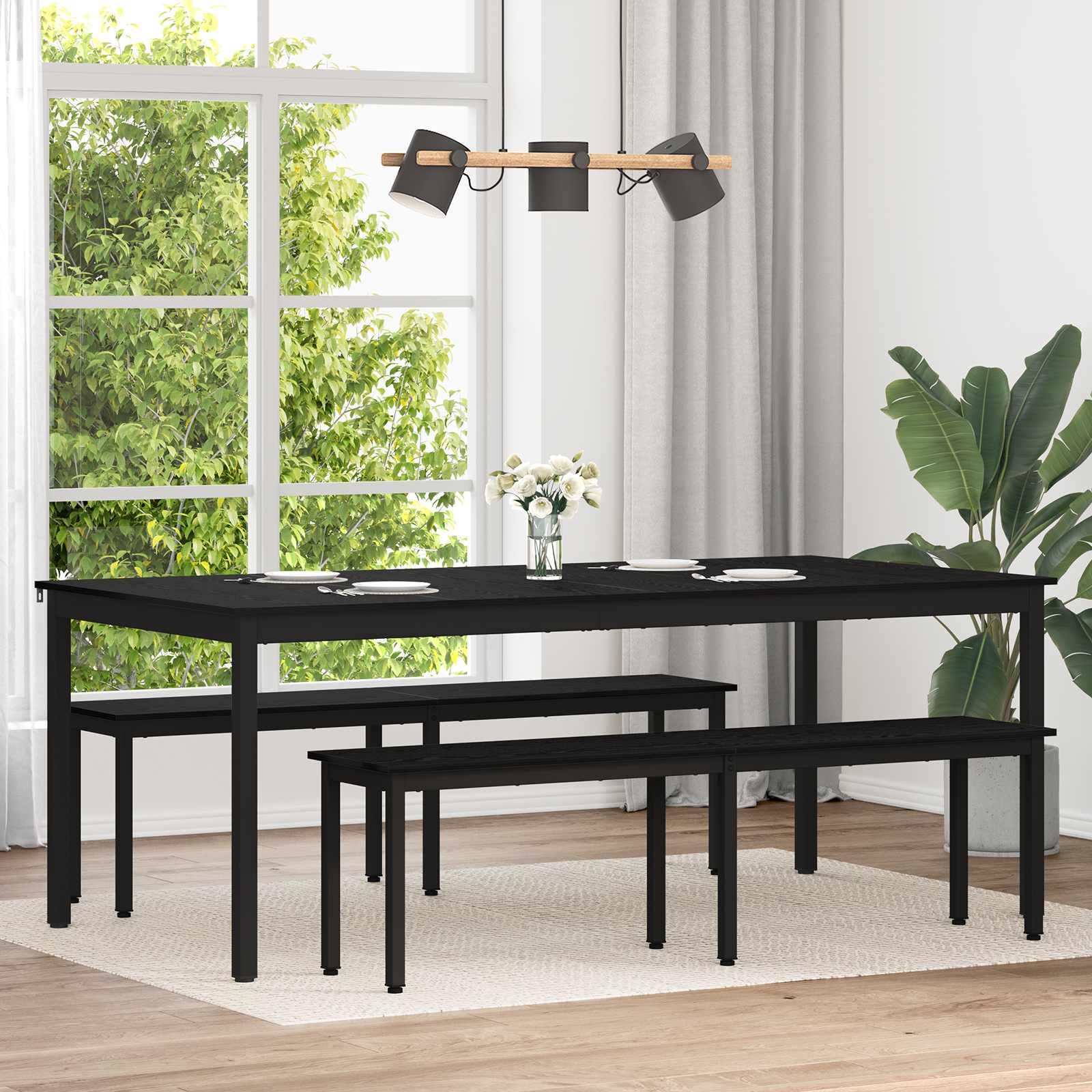 Blagovaonski stolovi 2 pcs 200 x 100 x 75 cm Konstruirano drvo