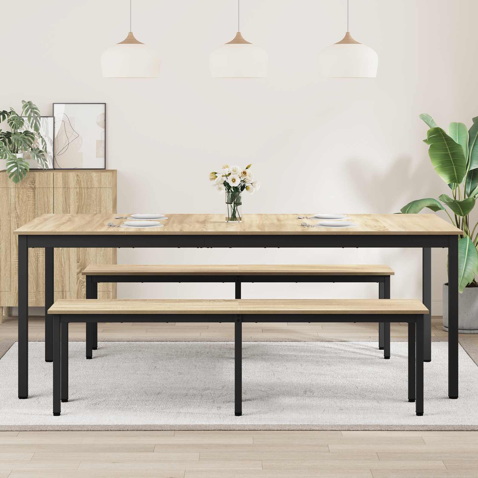 Blagovaonski stolovi 2 pcs 200 x 100 x 75 cm Konstruirano drvo