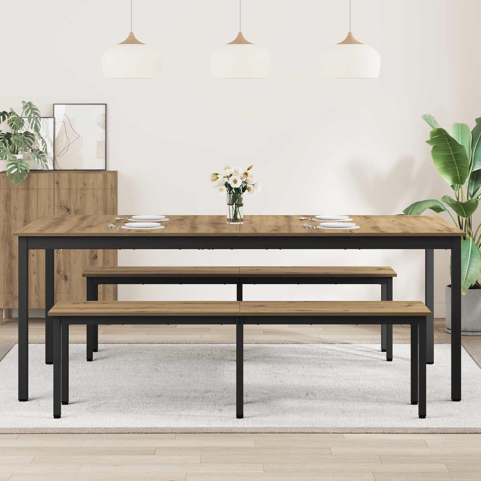 Blagovaonski stolovi 2 pcs 200 x 100 x 75 cm Konstruirano drvo