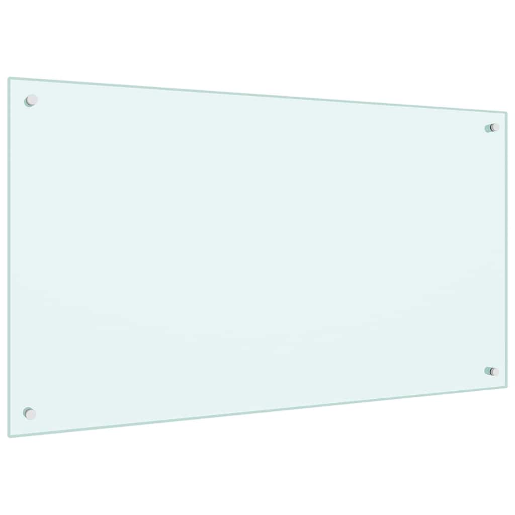 Kuhinjski zid 2 pcs Bijelo 100 x 60 cm Staklo otporno na udarce