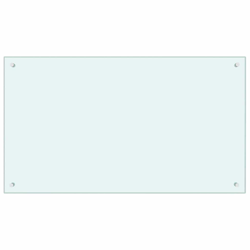 Kuhinjski zid 2 pcs Bijelo 100 x 60 cm Staklo otporno na udarce