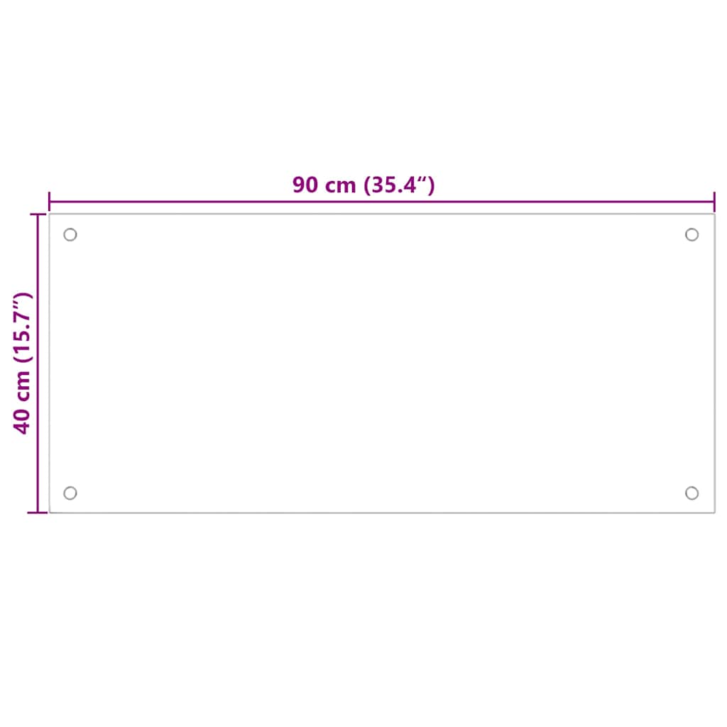Kuhinjski zid 2 pcs *Transparent*an 90 x 40 cm