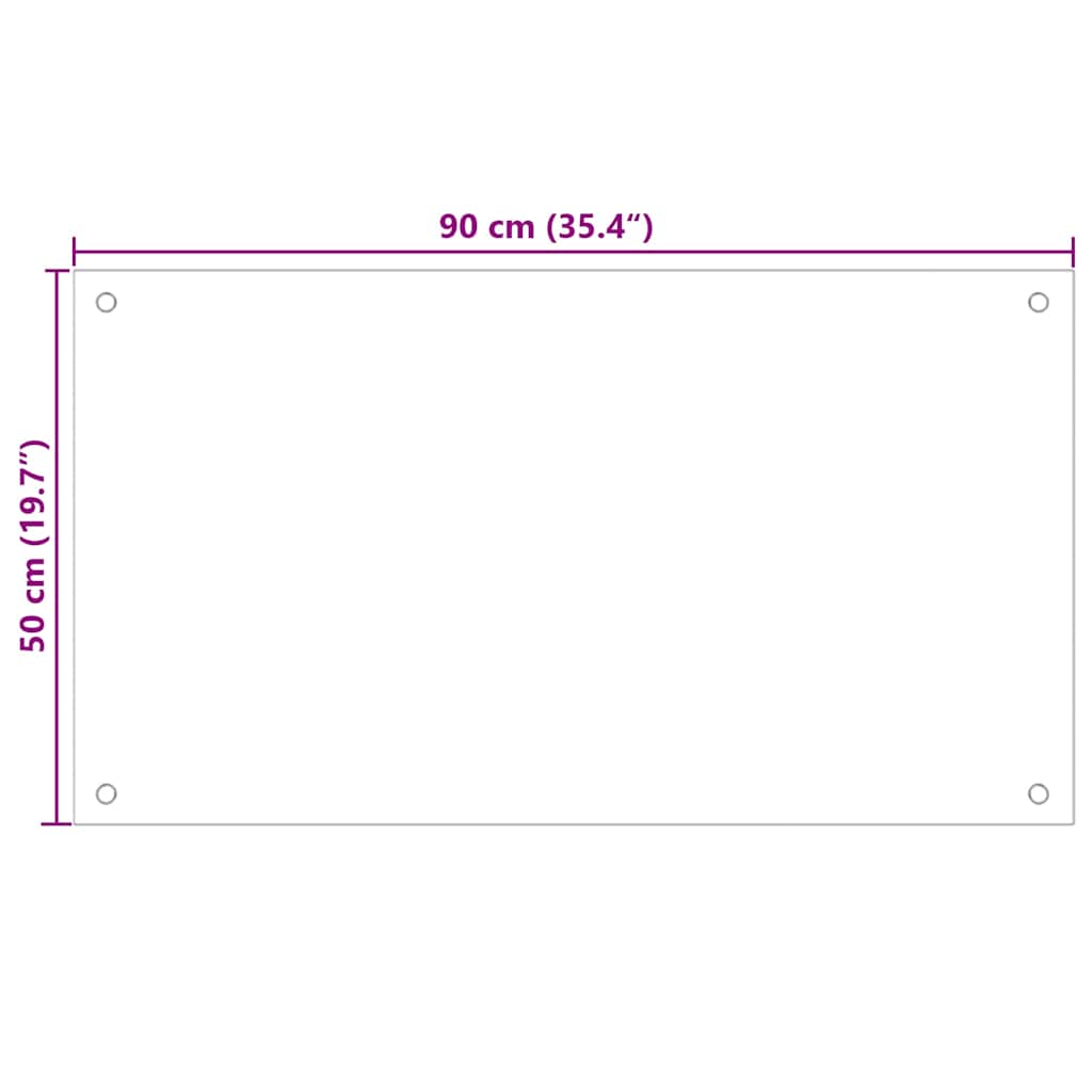Kuhinjski zid 2 pcs *Transparent*an 90 x 50 cm