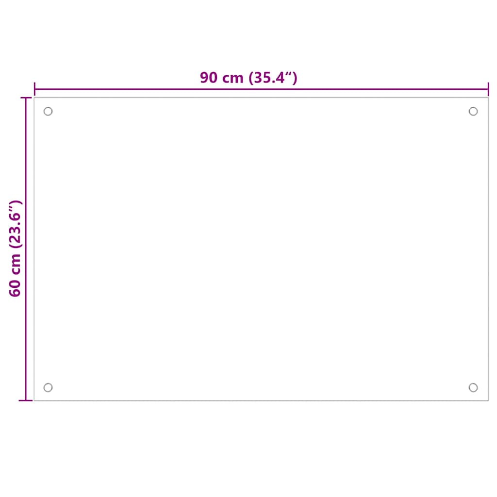 Kuhinjski zid 2 pcs *Transparent*an 90 x 60 cm