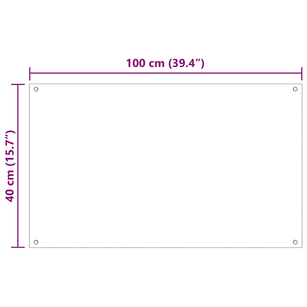 Kuhinjski zid 2 pcs *Transparent*an 100 x 40 cm
