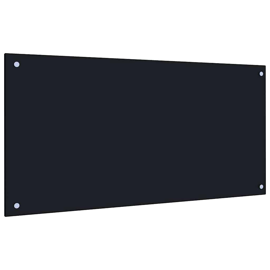 Kuhinjski zid 2 pcs Crna 100 x 50 cm Staklo otporno na udarce