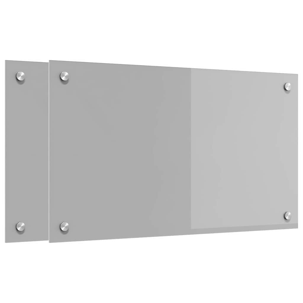 Kuhinjski zid 2 pcs Svijetlo siva 70 x 40 cm
