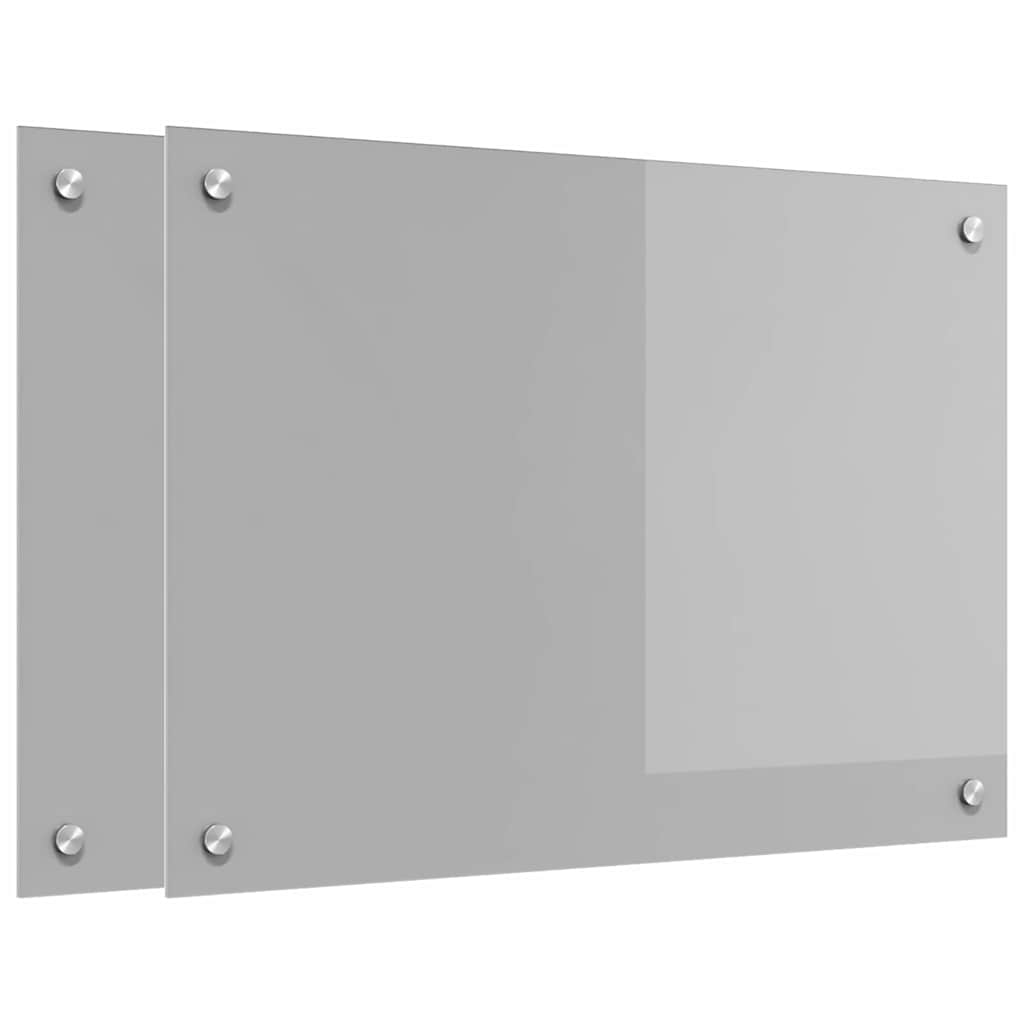 Kuhinjski zid 2 pcs Svijetlo siva 70 x 50 cm