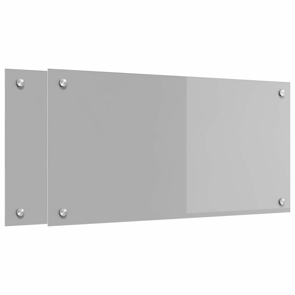 Kuhinjski zid 2 pcs Svijetlo siva 80 x 40 cm