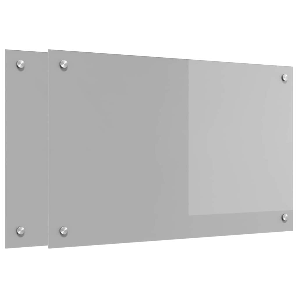 Kuhinjski zid 2 pcs Svijetlo siva 80 x 50 cm