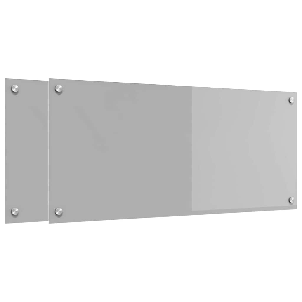 Kuhinjski zid 2 pcs Svijetlo siva 90 x 40 cm